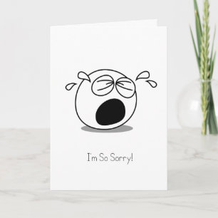 Förlåt att jag Gråter Ansikte Kort