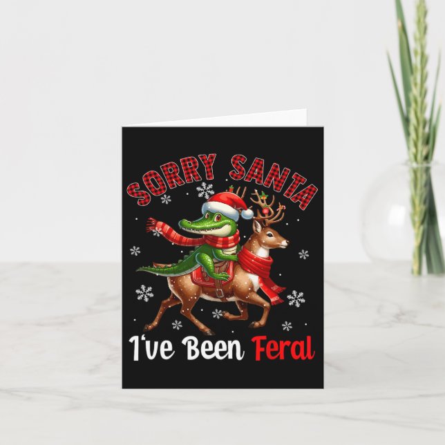 Förlåt att jag har varit Feral Julafton Santa Alli Kort (Framsida)
