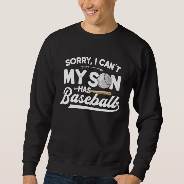Förlåt att jag inte har Baseball Baseball Mamma Lång Ärmad Tröja (Framsida)
