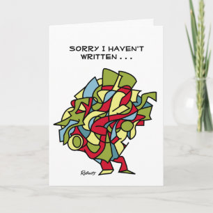 Förlåt att jag inte har skrivit kort
