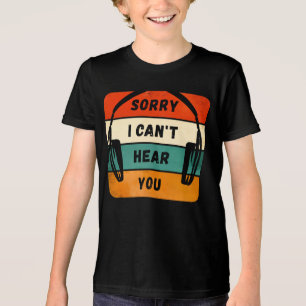 Förlåt att jag inte hör dig - Retro-hörlurar T Shirt