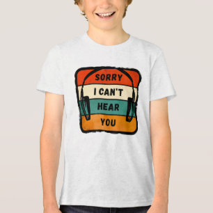 Förlåt att jag inte hör dig - Retro-hörlurar T Shirt