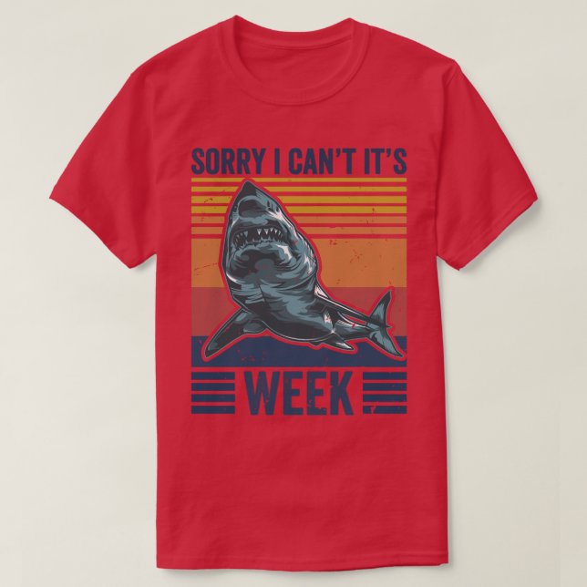 Förlåt att jag inte kan dess veckofinna Shark Älsk T Shirt (Design framsida)