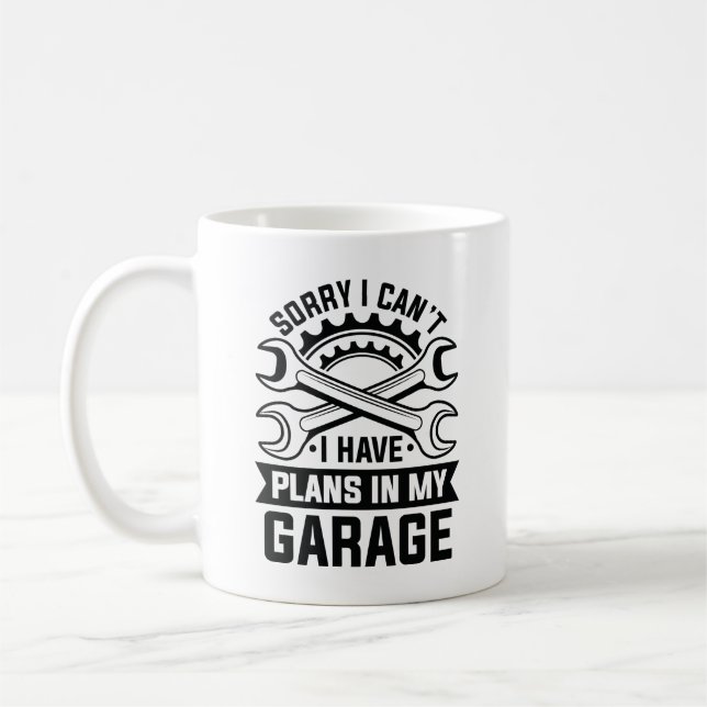 Förlåt att jag inte kan ha planer i min trädgård kaffemugg (Vänster)