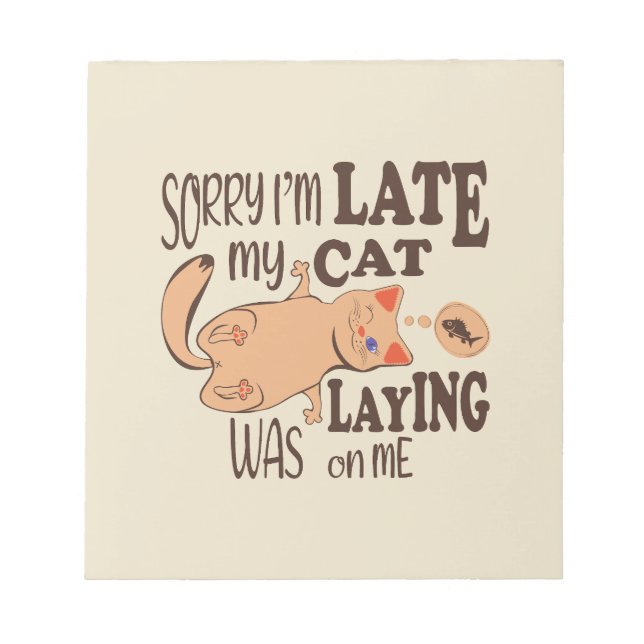 Förlåt att jag kom sent. anteckningsblock (Framsida)