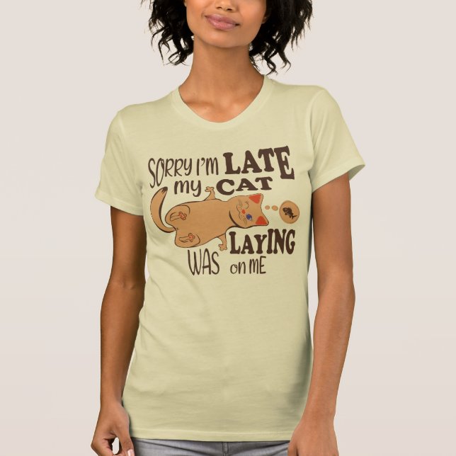 Förlåt att jag kom sent. t shirt (Framsida)