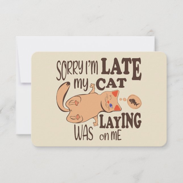 Förlåt att jag kom sent. tack kort (Framsida)