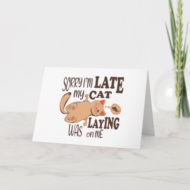 Förlåt att jag kom sent. tack kort (Framsida)