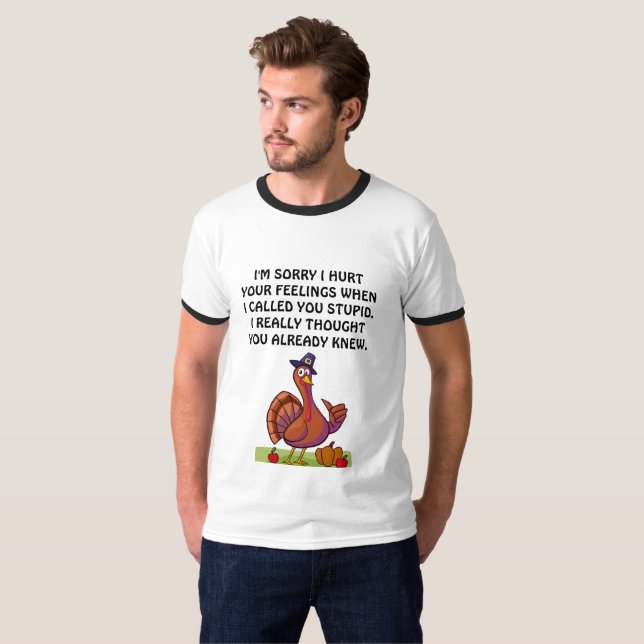 Förlåt att jag ontr dina känslor.mw#3 tee shirt (Hel framsida)