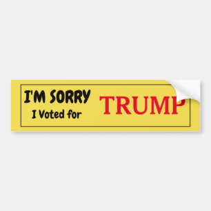 Förlåt att jag röstade för Trump Bildekal