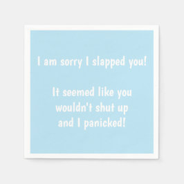 Förlåt att jag slog dig! Cocktail Party Napkin Pappersservett
