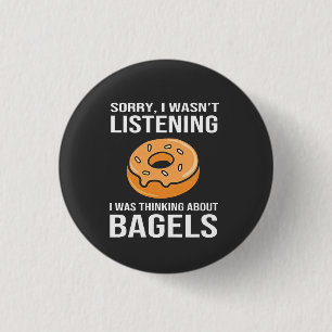 Förlåt att jag tänkte på Bagels Jewish Hanukkah Knapp