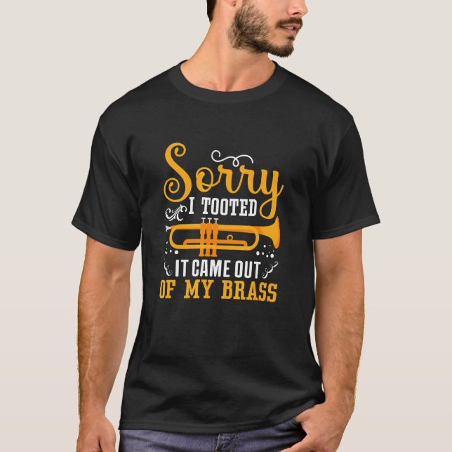 Förlåt att jag tog Bass Saxophonist Saxophone T Shirt (Framsida)