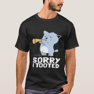 Förlåt att jag tog Trumpet Cat Band Music Joke T T Shirt