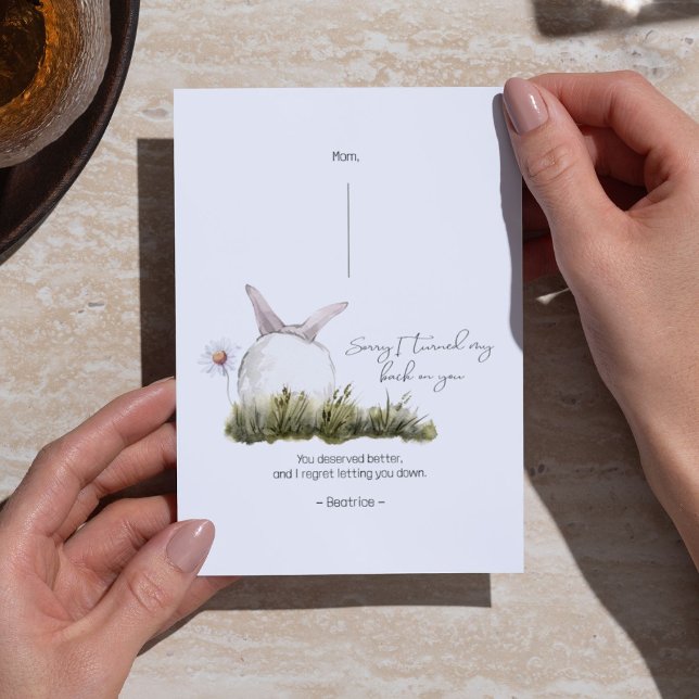 Förlåt att jag vände på mitt bakomliggande apologi meddelande (An adorable card to tell someone you really care about that you are sorry.)