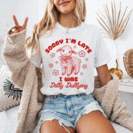 Förlåt att jag var sen med att fördröja Cute Lamb T Shirt