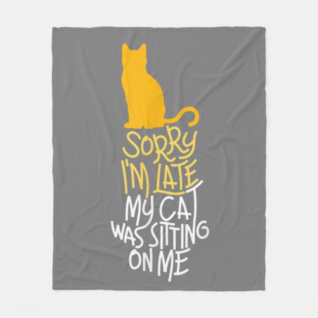 Förlåt att jag var sen Sitta på mig. Fleecefilt (Framsidan)