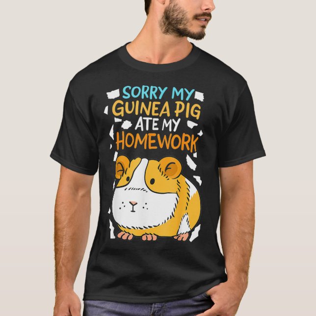 Förlåt att min hemläxa _1 i Guinea Gris T Shirt (Framsida)