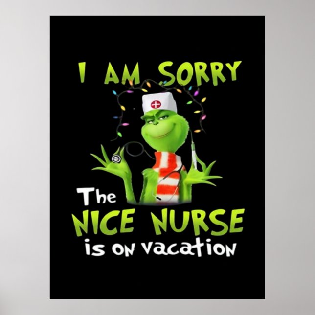 Förlåt att sjuksköterskan är på semester poster (Framsidan)