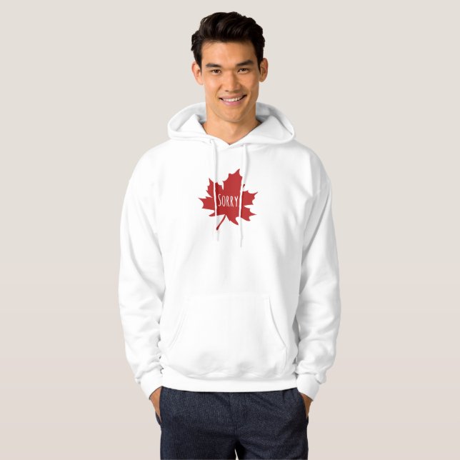 "Förlåt." Canadianer säger alltid synd Hoodie (Hel framsida)