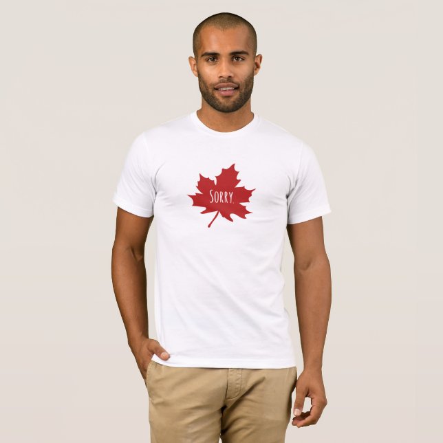 "Förlåt." Canadianer säger alltid synd T Shirt (Hel framsida)