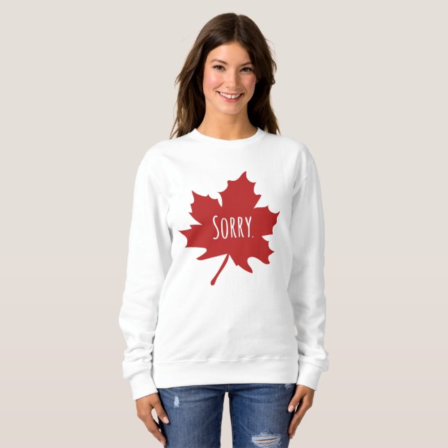 "Förlåt." Canadianer säger alltid synd T Shirt (Hel framsida)