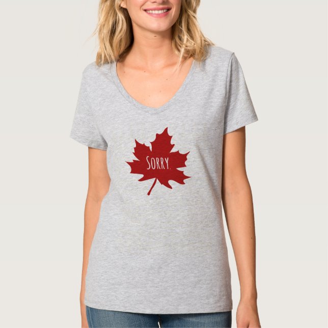 "Förlåt." Canadianer säger alltid synd T Shirt (Framsida)