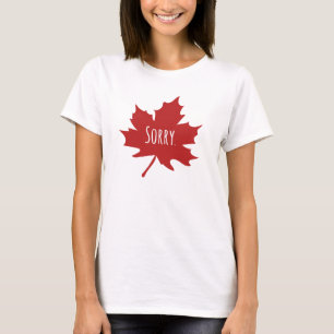 "Förlåt." Canadianer säger alltid synd T Shirt