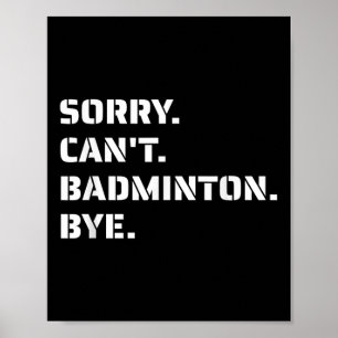 Förlåt Cant Badminton Adjö - Skrasch Service Jumpi Poster