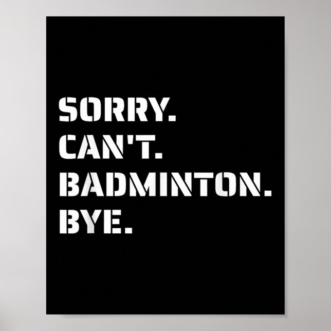 Förlåt Cant Badminton Adjö - Skrasch Service Jumpi Poster (Framsidan)