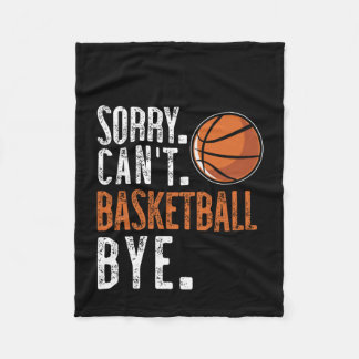 Förlåt. Cant. Basketboll. Hej då. 1 Fleecefilt