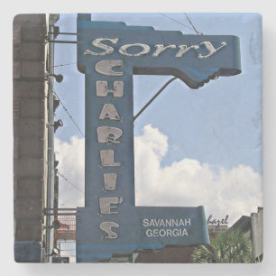 Förlåt Charlie's Oyster Pub, Savannah Ga. Underläg Stenunderlägg