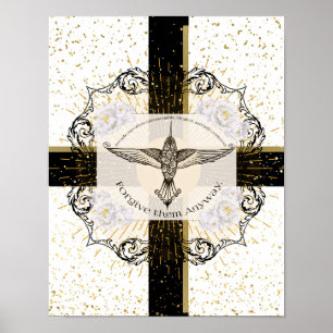 Förlåt dem en inspirerande hummerfågel poster