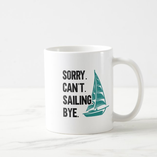 Förlåt. Det går inte. Seger. Hej då. Segelbåt Kaffemugg (Höger)