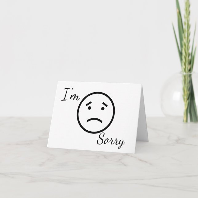 Förlåt... Födelsedagskort Tack Kort (Framsida)