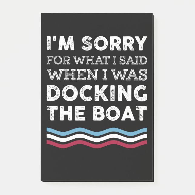 Förlåt för det jag sa när jag låste båten post-it block (Framsida)