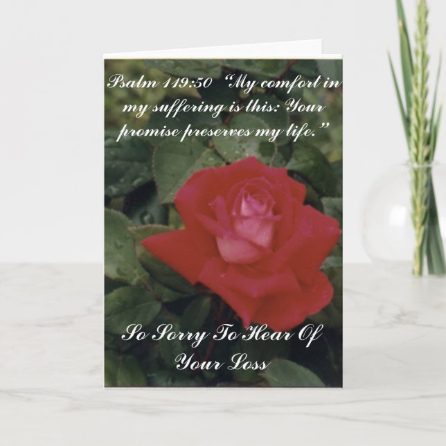 Förlåt för din förlust - anpassad kort (Framsida)
