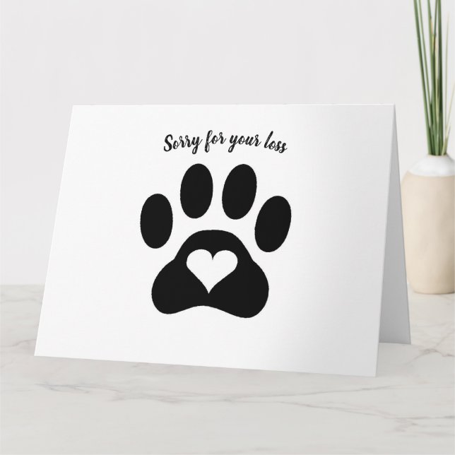 Förlåt för din förlust tack kort (Framsida)
