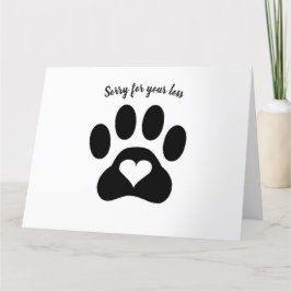 Förlåt för din förlust tack kort