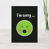Förlåt för kräkningar - humoristiskt apologikort