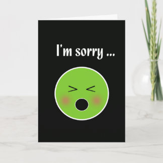 Förlåt för kräkningar - humoristiskt apologikort kort