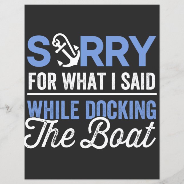 Förlåt för vad jag sa när jag dockade båten roligt (Framsida)