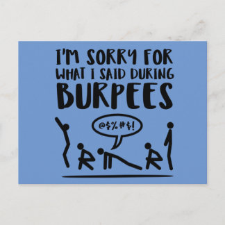 Förlåt för vad jag sa under Burpees Vykort