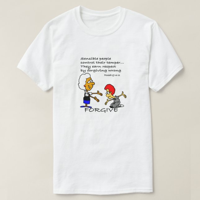 Förlåt - förnuftiga människor kontrollerar deras T Shirt (Design framsida)