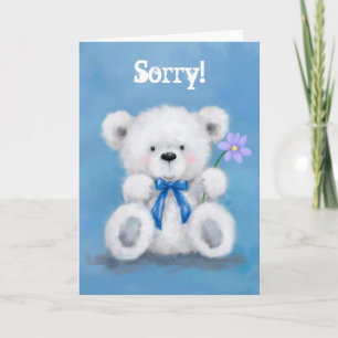 Förlåt, gullig tonåring som håller en blomma kort