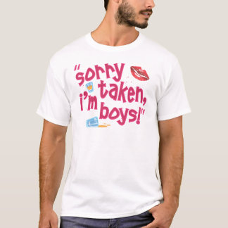 Förlåt, jag är pojkar! tee shirt