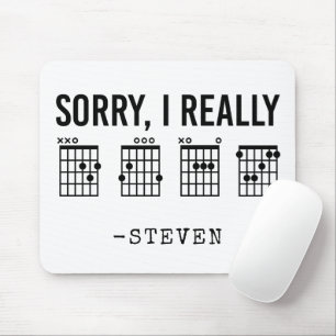 Förlåt, jag Verkligen DGAF Guitar Chords Funny Anp Musmatta