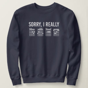 Förlåt, jag Verkligen DGAF Guitar Chords Funny T Shirt
