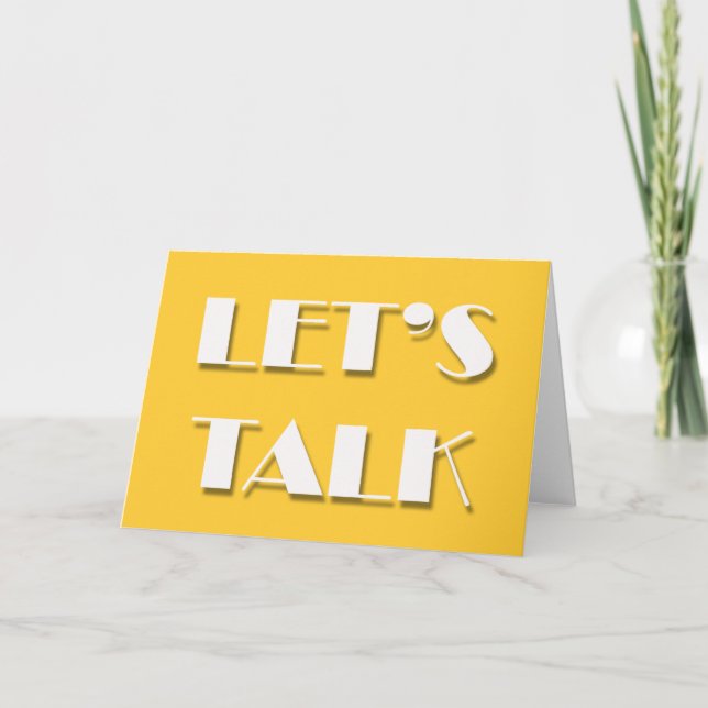 Förlåt kort - LETS TALK (Framsida)