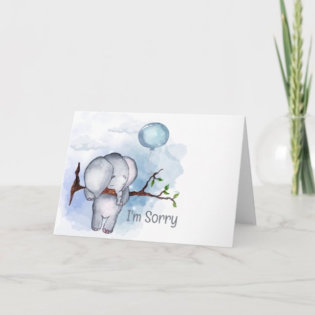 Förlåt Ledsen Elephant Kort (Framsida)